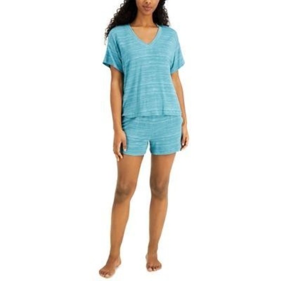 Alfani Pajamas Set grnblu spacedye Soft Material, Size L - Picture 1 of 1
